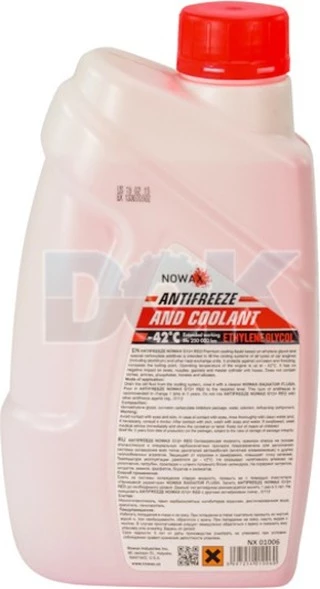 Антифриз Nowax G12+ червоний -42 &deg;C, 1 л готовий антифриз (NX01006)